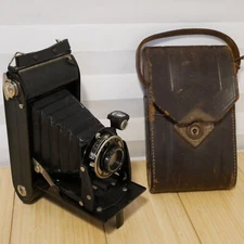 Vintage Voigtlander Bessa Folding Camera With Case - Untested - See Description