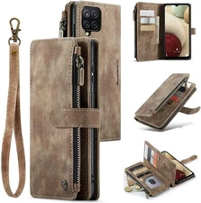 For Moto G Power 2022 Slim Zipper PU Leather Wallet Magnet Card Phone Case Cover