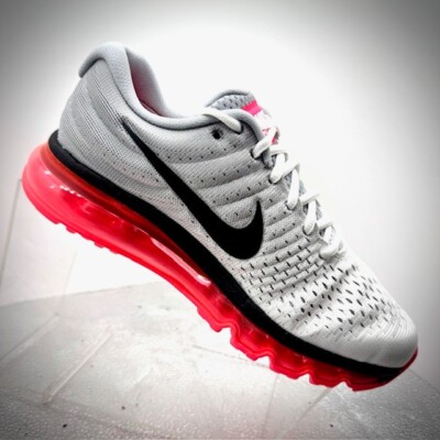 Nike Air Max 2017 Wolf Grey Hot Punch 849559-106 Men's Size 7.5
