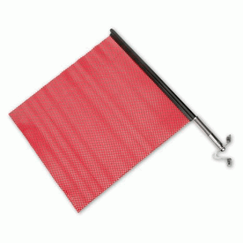 1 Quick Mount Flag Assembly with 1 Mounting Bracket - RED - oversize load - Picture 2 of 7
