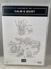 CALM  QUIET Stamp Set Stampin Up Chair On Dock Birds A24