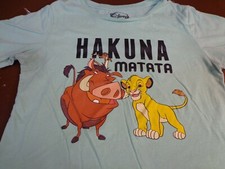 Disney Lion King Hakuna Matata Light Green Women's T Shirt Large  M19