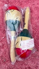 Unbranded Medium Wood Maracas Red  Green Color Design