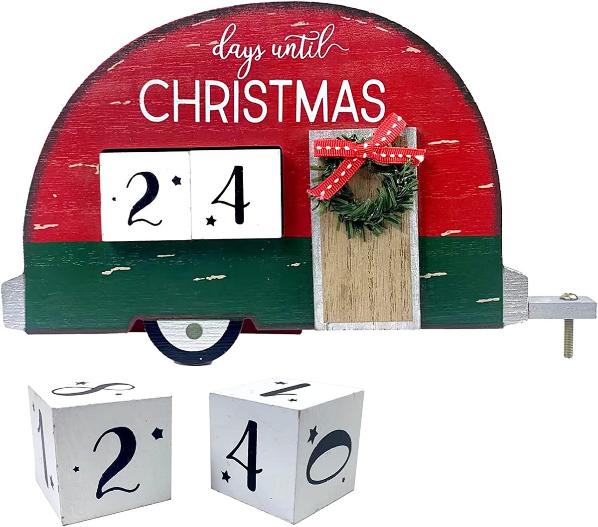 Countdown Christmas Yard Display Santa Stop Countdown Yard Stake 125cm