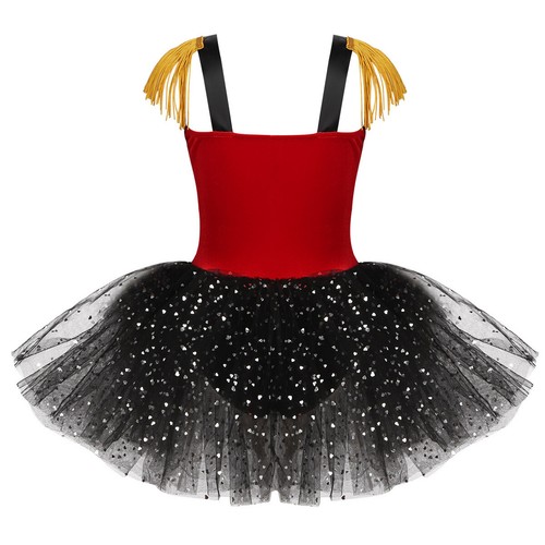Niñas Circo Ringmaster Disfraz Vestido Juegos con disfraces Trajes Halloween Vestido de Baile - Imagen 4 de 12