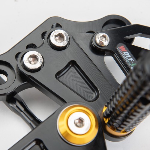 WOLFLINE Adjustable Rearsets Footrest Peg For Kawasaki Ninja 400 250 2018-2022 - Picture 32 of 55