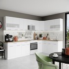 Küchenzeile Eckküche Winkel Küche Einbauküche Küchenblock  ALINA Weiß Matt 