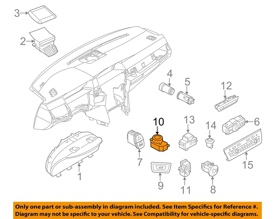 Interruptor de encendido con llave OEM 2009 2010 2011 2012 BMW 750LI Foto 3 de 4