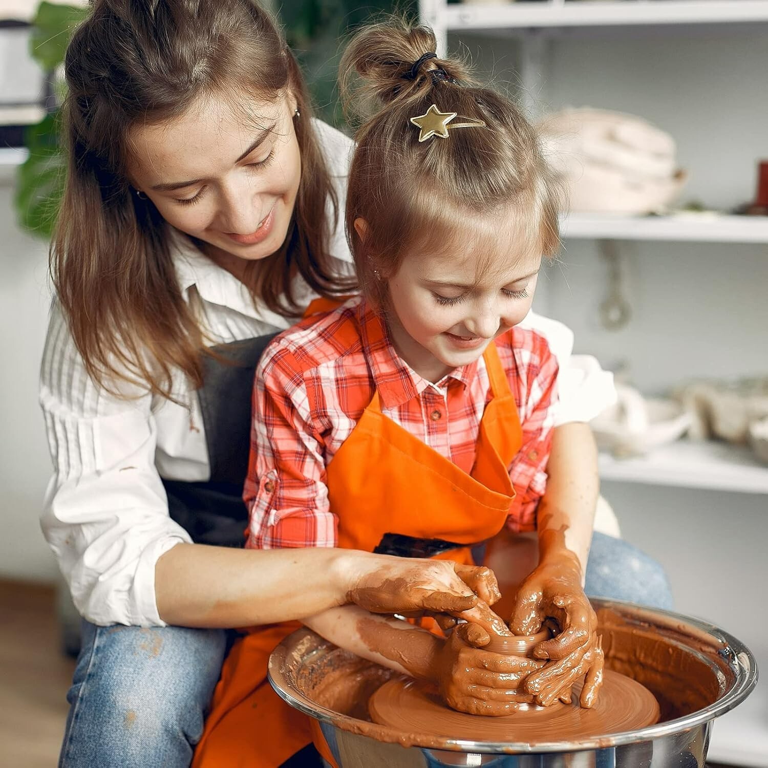 5 Lbs Terra Cotta Pottery Clay for Sculpting and Wheel Throwing, Cone 06