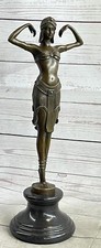 Bronze sculpture art deco dancer "ILLUSION OF VIRTUE" . Signed D.H.Chiparus SALE
