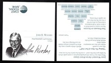 John Wooden UCLA Coach Autographed Signed Business Success Card Basketball HOF