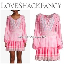 LoveShackFancy Chelie Dress in Pink 0
