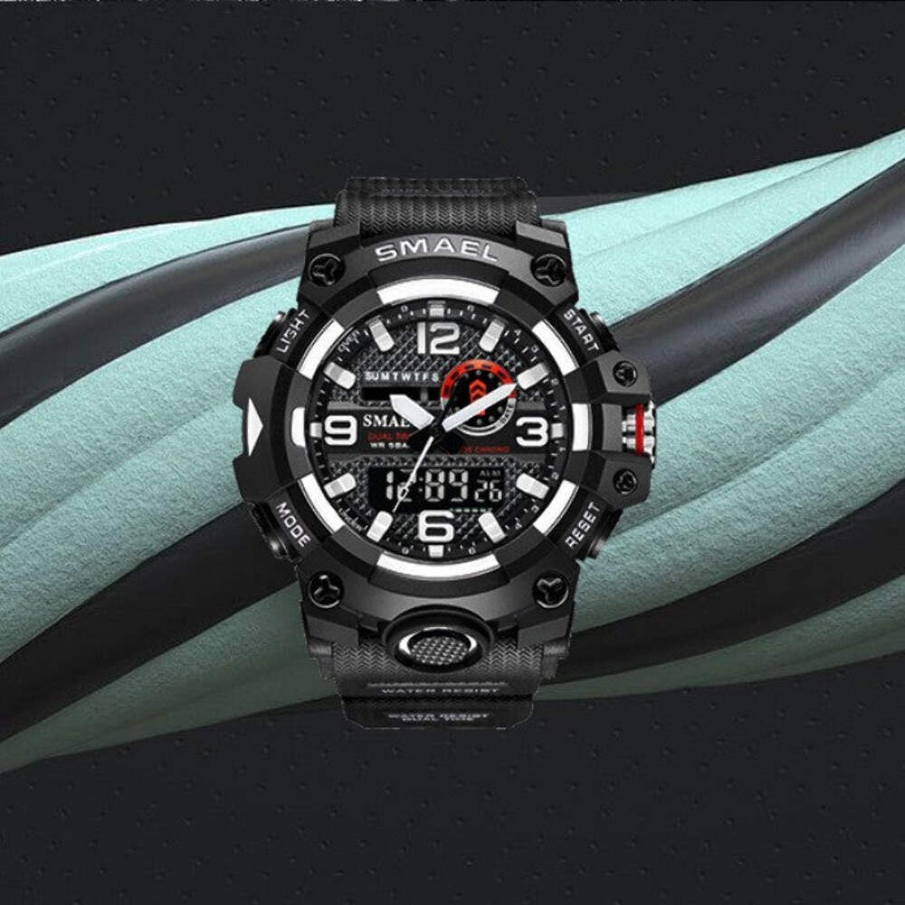 Men's Waterproof Outdoor Luminous Multi-functional Watch with Stainless Steel St
