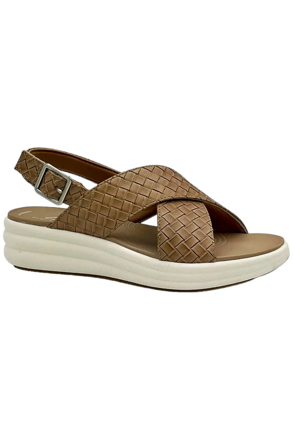 Sandali Clarks Cloudsteppers con cinturino posteriore beige