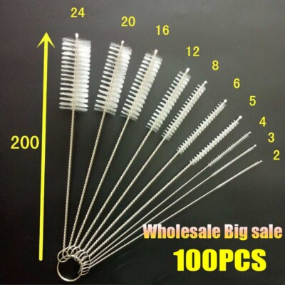 #ad 100xNylon Stainless Steel Pipe Cleaners Brush Smoking Tobacco Pipe Cleaning Tool $35.95