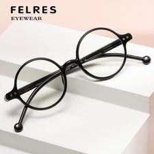 Anti-blue Light Round Reading Glasses For Men Women Classic Retro Glasses New