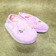 Wonder Nation Little Girls Size 11-12 Pink Slip On Indoor Comfort Slippers