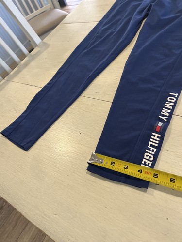 Tommy Hilfiger Sport Leggings Junior Size L Blue With Logo’s Athletic - Picture 8 of 17