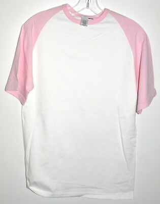 King Royal Apparel Cotton Raglan Baseball Tee White & Pink Women's Sz ...