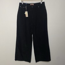 Johnny Was Suki Wide Leg Jean Women's Black High Rise NWT Corduroy Size 32.