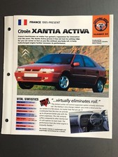 1995 Citroën Xantia Activa Sedan IMP "Hot Cars" Spec Sheet Folder Brochure