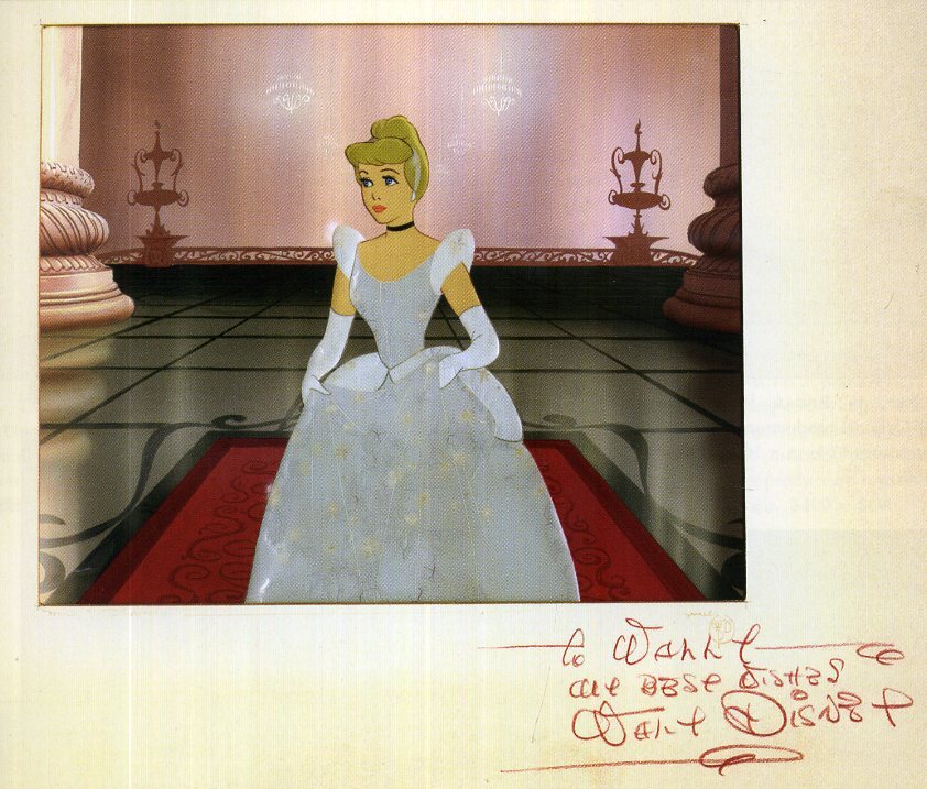 WALT DISNEY Signed Cartoon Cinderella Illustrator Animator