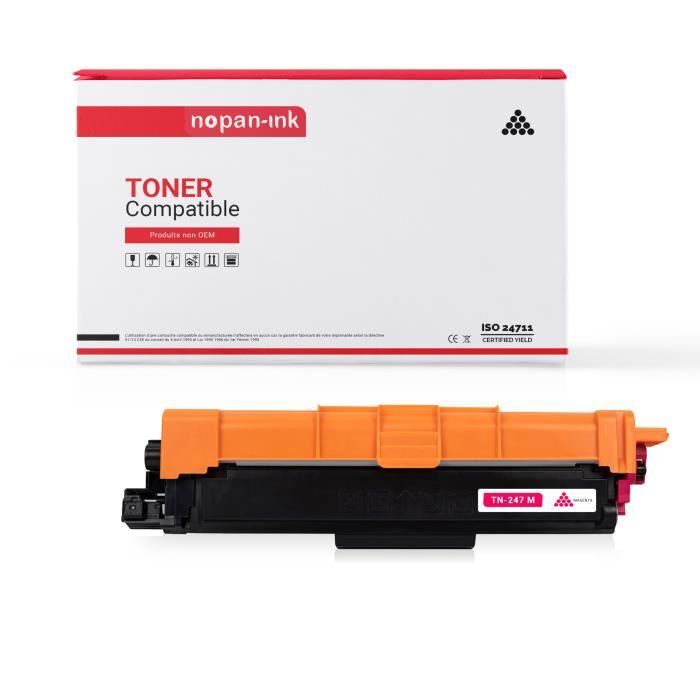 Toner TN247 magenta compatible Brother fini les impressions ternes au bureau