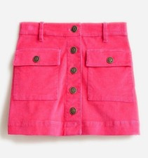 Crewcuts Girls Corduroy Button Front Skirt, 3, Pink