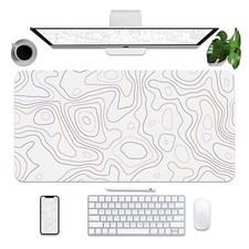 Non-Slip Desk Pad Desk Mat Waterproof PU Leather Desk Protector Large Desk Bl...