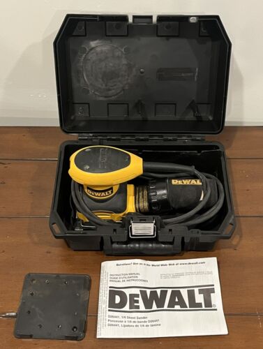 Lijadora de agarre de palma de hoja Dewalt D26441 1/4 con estuche herramientas eléctricas - Probada