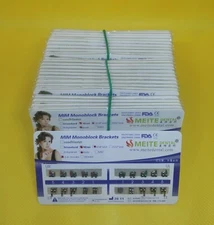 50 Sets Dental Orthodontic MIM Monoblock Brackets Monoblock Mini Roth 018 345
