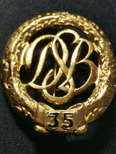 Deutsches Sportabzeichen, DSB, Gold 35 - Großabzeichen - Bundeswehr - selten