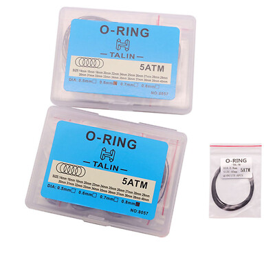 TALIN 0.5/0.6/0.7/0.8MM Watch Back Cover Waterproof O-Ring Seal O-Ring 5ATM