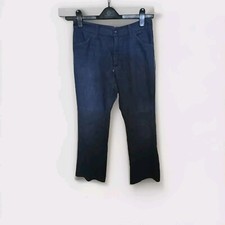 Vintage 70s 80s Bell Bottoms BOYS 29X24 Blue Denim Jeans Snap/Zipper