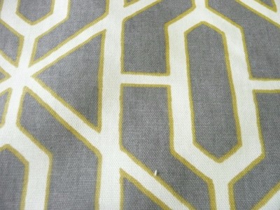Robert Allen Trellis Spiral geometric Fabric Gray Yellow   54  BTY