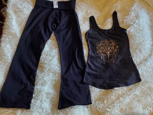Lot Of 2, Girls Fold Over Top Yoga Pants, Children's Place And Trapeze Top XS