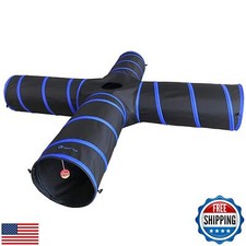 Purrfect Feline - 4 Way Cat Tunnel and Crinkle Cat Toy - Interactive Cat Toy