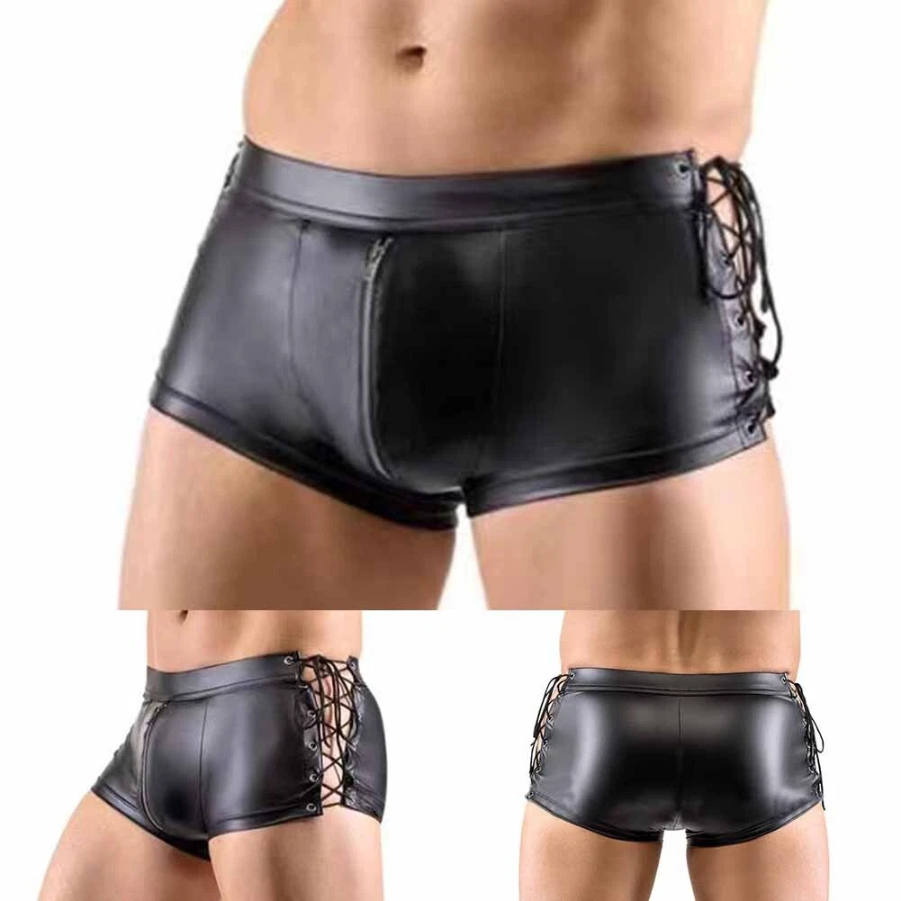 Mens leather boxer shorts sale