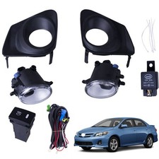 Fog Lights Kit For 2011 2012 2013 Toyota Corolla Wblack Bezel Wires Switch Bulb
