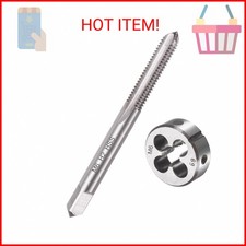 Saipe M6 X 1.0 Metric Tap and Die Set M6 X 1mm HSS Straight Fluted Machine Threa