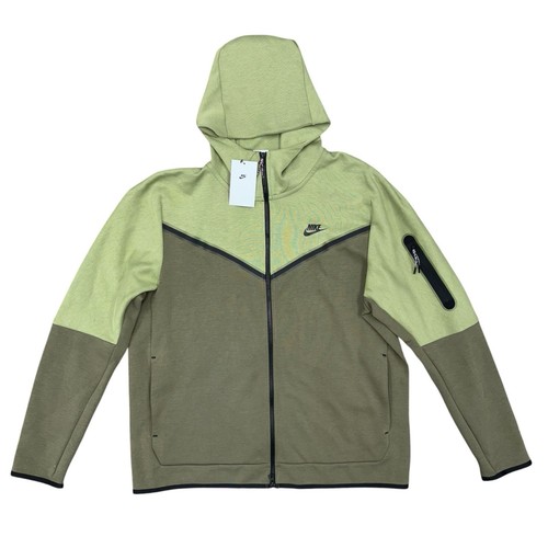 Nike Tech Fleece Alligator Green Full Zip Hoodie Jacket, Size Small CU4489-334 - Picture 1 of 3
