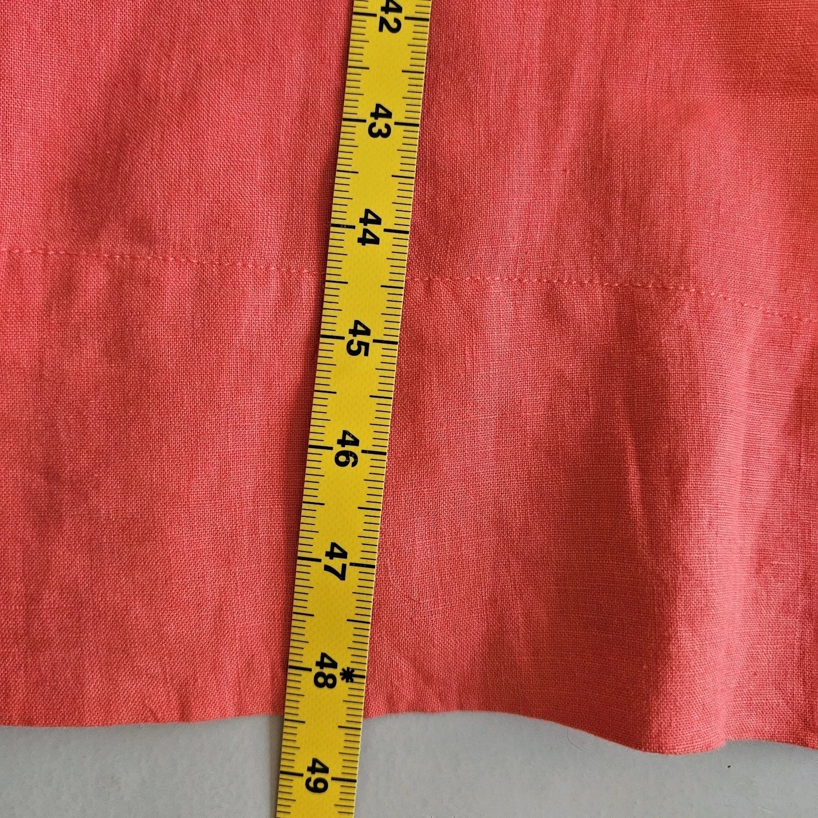 VETEMENTS Abito Athleta Large Baja Midi Lino Racer Schiena Senza Maniche Rosa Corallo Activewear