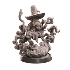 Master Conjurer – 32mm Resin Miniature | Dwarf Summoner Wizard for D&D RPGs
