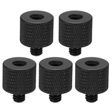 Tripod Screw Adapter Camera Screw Mount 1/4" Female to 1/4" Male Black 5Pcs