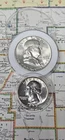 2 Coin Lot "Vintage Coin Estate Sale" Franklin .50c + Wash .25c = 1/2 Oz Silver