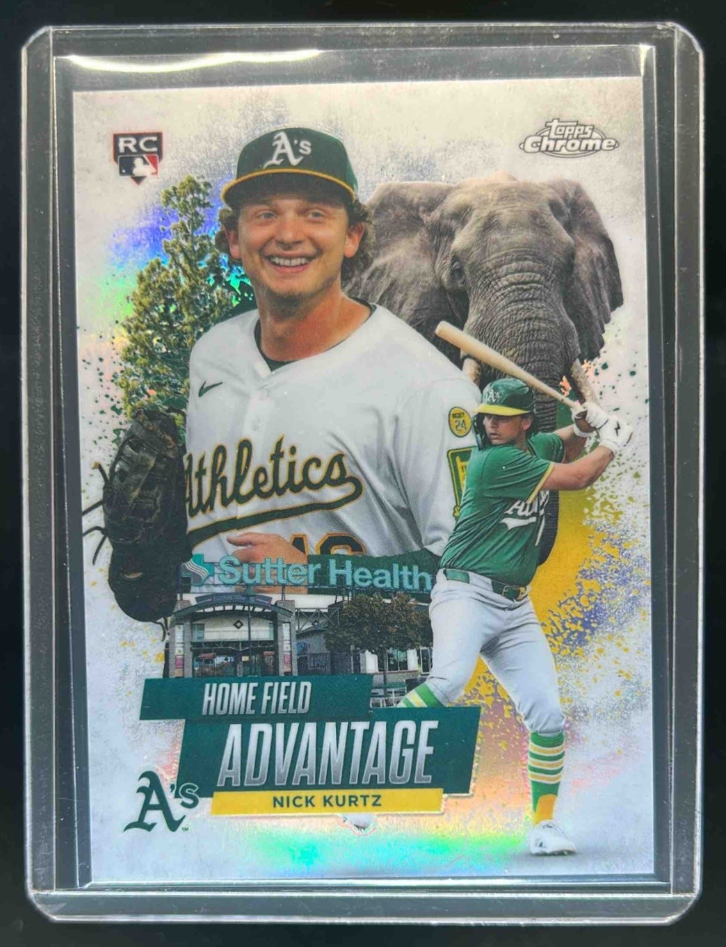 2025 Topps Chrome Update Nick Kurtz Home Field Advantage RC SSP #HA-49 Athletics
