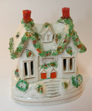 Antique Victorian 5 1/2" Staffordshire Cottage Pastille Burner 19thC Lot B GAC