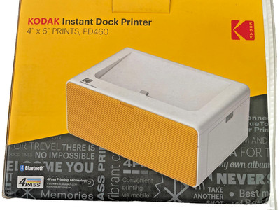 Kodak Instant Dock Photo Printer PD460 4'' x 6'' Prints Bluetooth Or Dock  Bundle