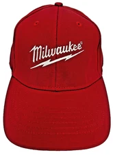 Milwaukee Tools Embroidered Baseball Hat Cap Red NU-FIT Flex Fit One Size NEW!