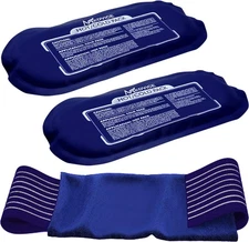 Reusable Hot and Cold Ice Packs for Injuries (3-Piece Set), Joint Pain,... 